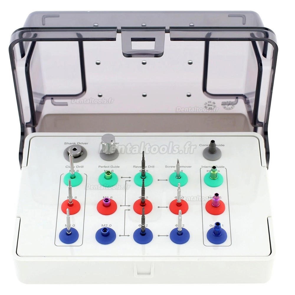 Kit universel d'extraction de vis fractur&eacute;e d'implant dentaire